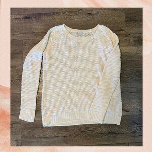 Gap Off-White Waffle Knit Lightweight Sweater